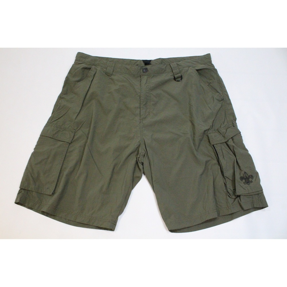 Boy Scouts of America Uniform Shorts Mens XL Green Supplex Nylon Cargo